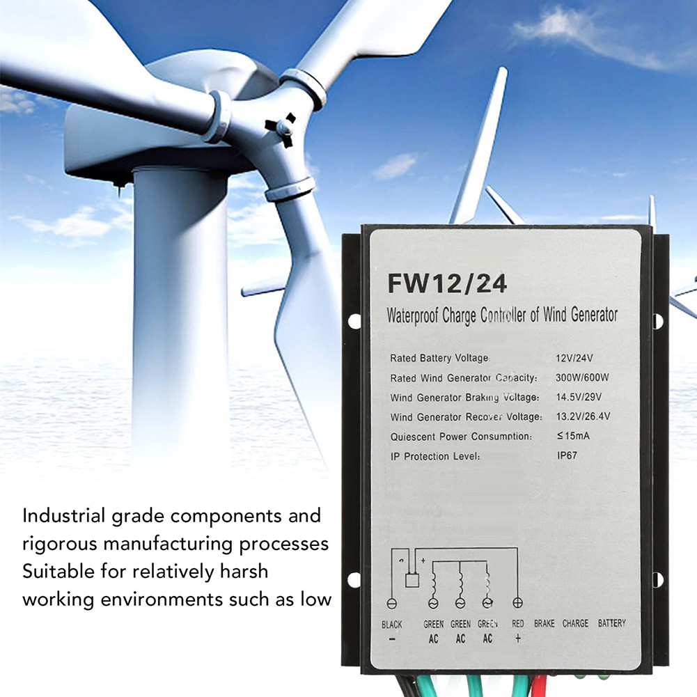 Efficient 600W Wind Turbine Charge Controller for Solar and Wind Energy