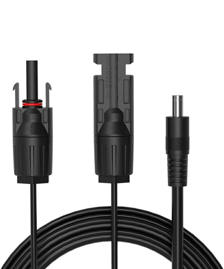 Solar Panel 16AWG Extension Cable w/ 8mm & 5.5×2.5mm DC Adapter Plug