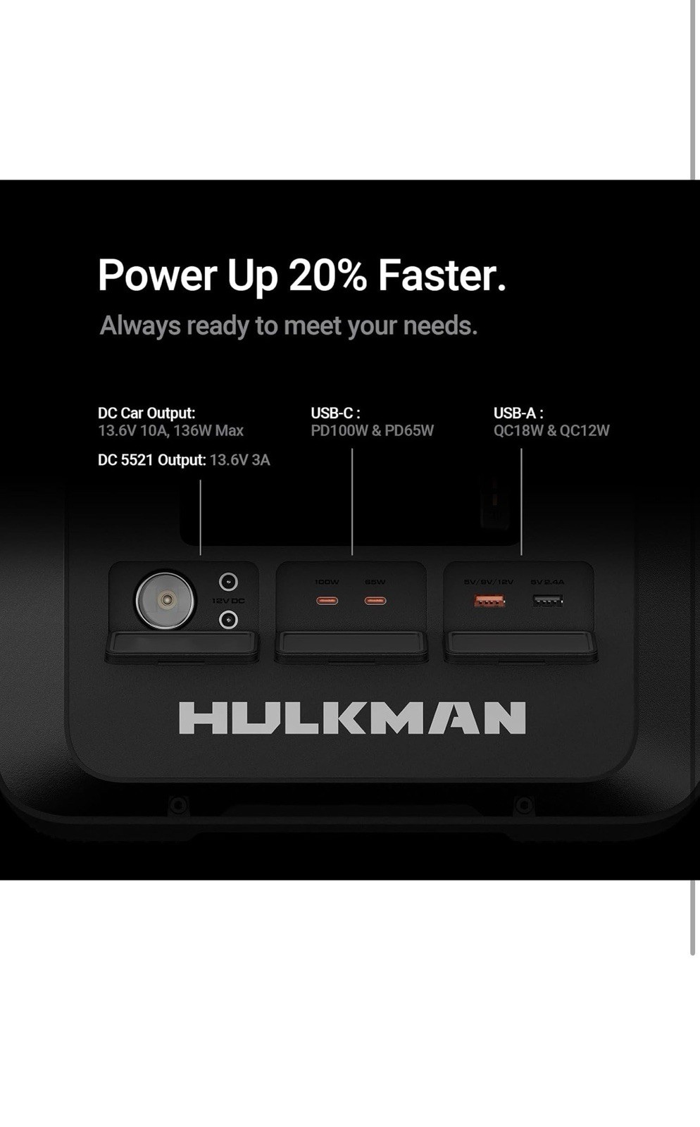 Hulkman Mega Ultra Red,576Wh Portable Power Station,Performs at -4�F in the Wild
