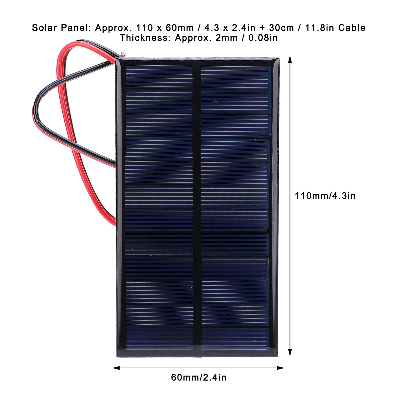 3pcs DC 6V 1W Solar Panel Cell Power Module Polycrystalline Silicon Solar Pa CET