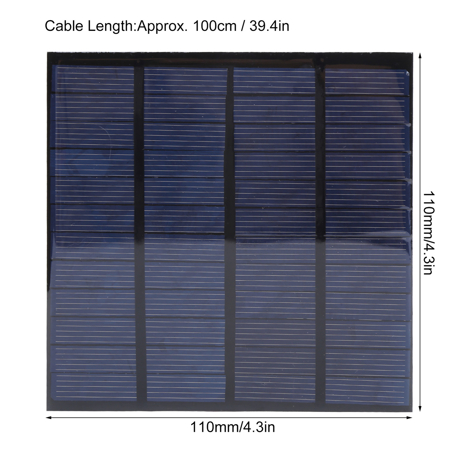 2Pcs Mini Solar Battery Module With 1Meter Cable Hand Operated Supplies DC 12V
