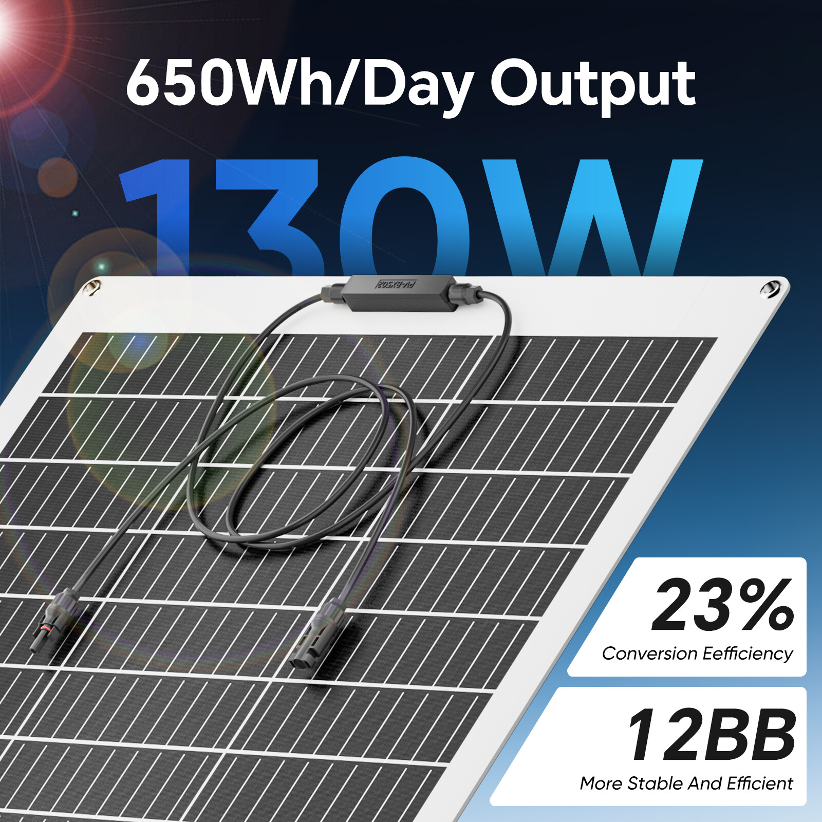 100W 300W Watt Flexible Mono Solar Panel 12V Volt Car Boat Home Camping Rooftop