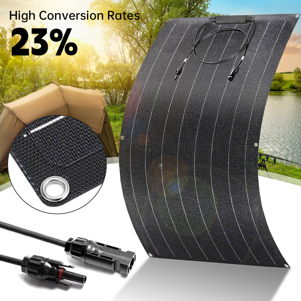 18V 200W/400W Flexible Solar Panels Mono Solar Panel Camping RV Home Charge 12V