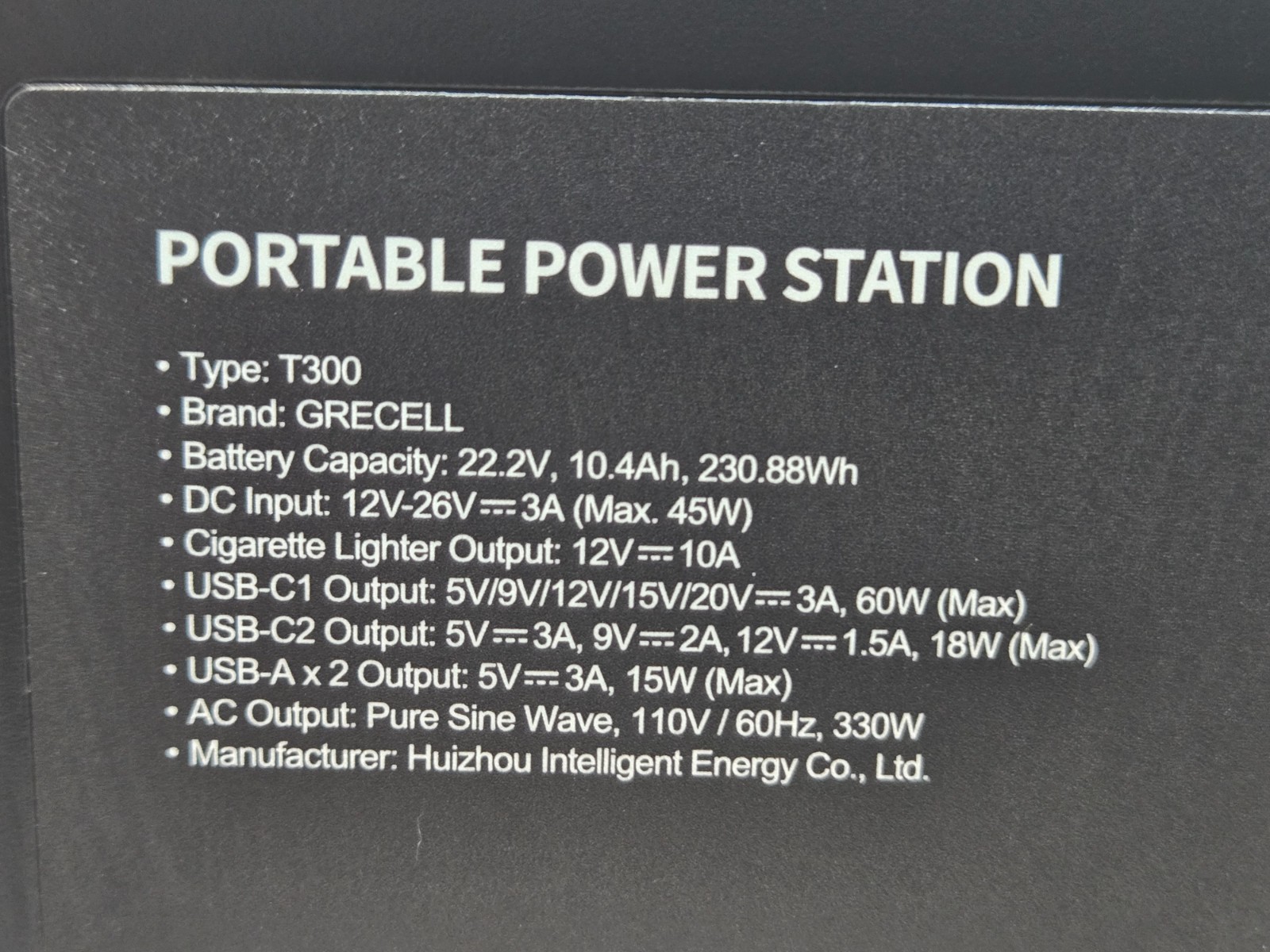 Grecell T300 Power Station with 230.88Wh Lithium-Ion Battery FREE SHIPPING c