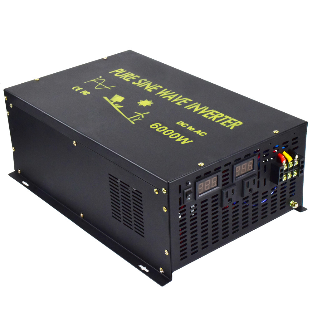 Pure Sine Wave Inverter 36V to 110V 220V 6000W Power Solar Car Remote Control