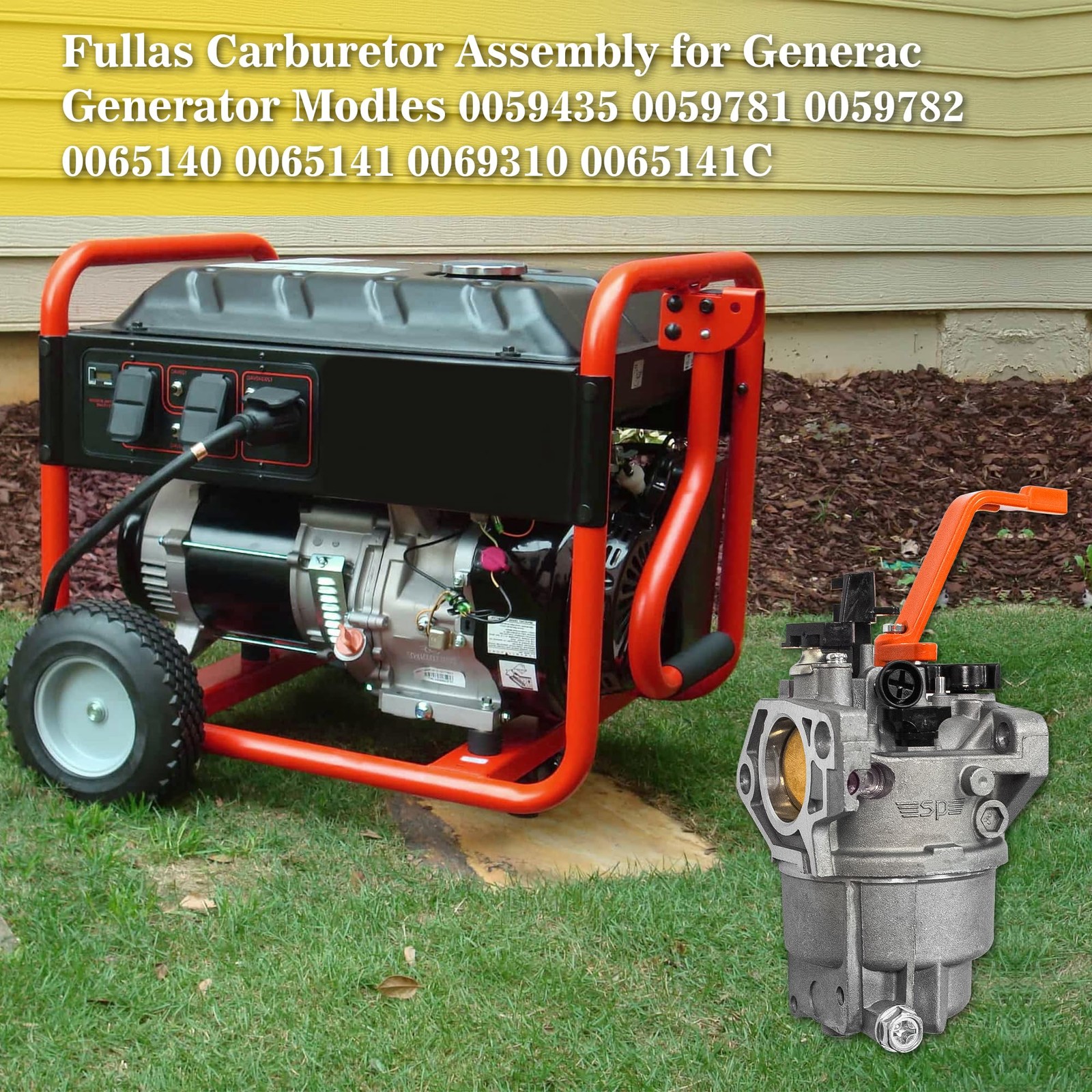 SP Generator Carburetor Assembly for Generac GP7500 GP8000 GP8000E 420cc Port…