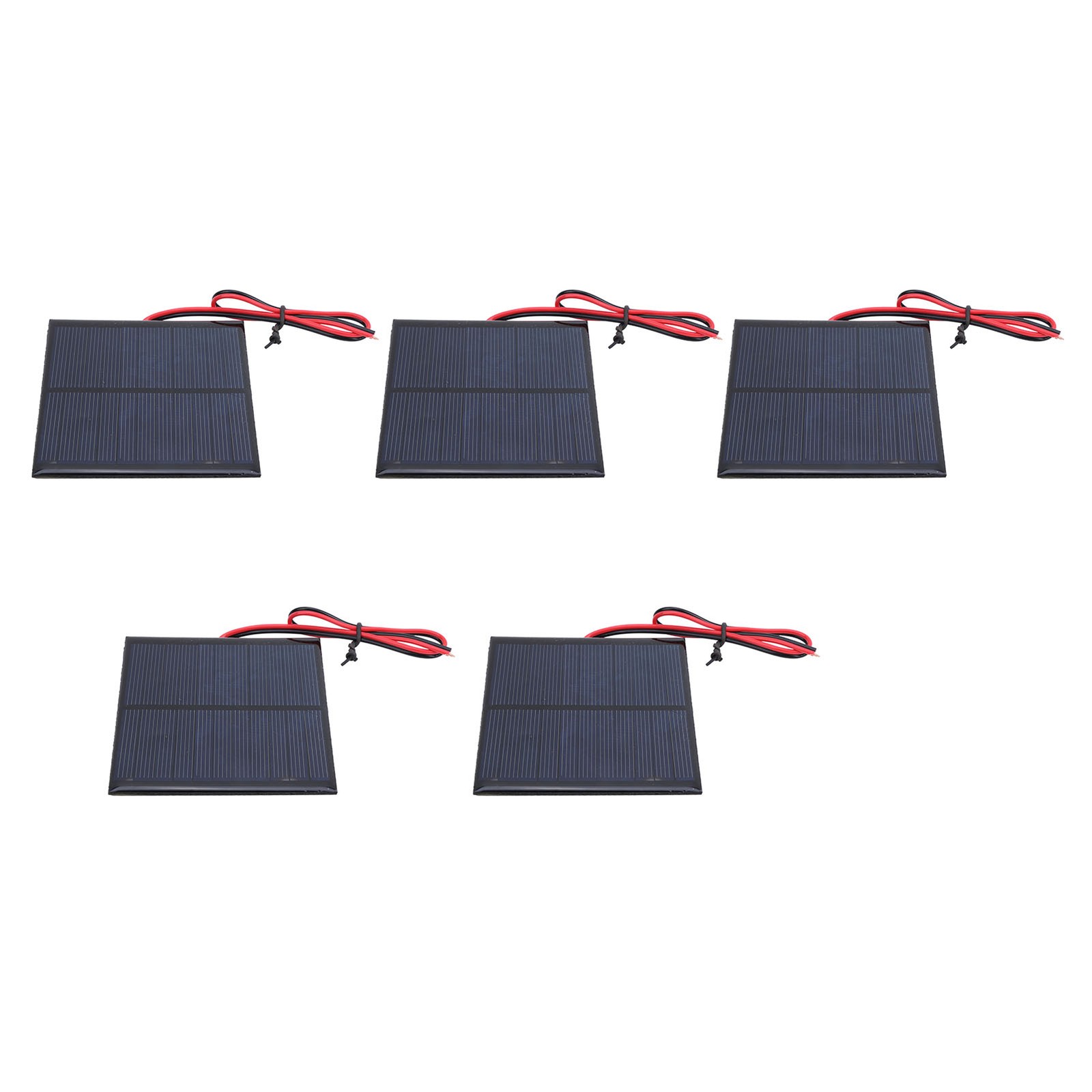 5Pcs Mini Solar Panel Board Module + 30CM Red And Black Wire DC5.5V 160mA