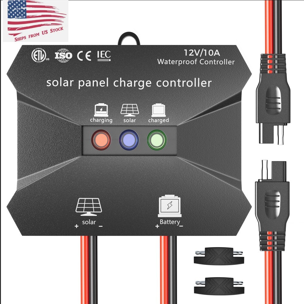 10A 12V Solar Charge Controller Waterproof Solar Intelligent Battery Regulator