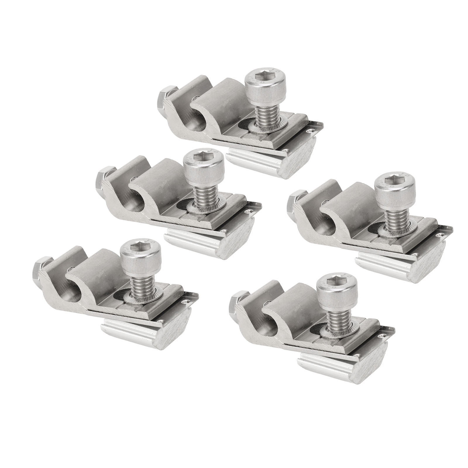 5Pcs Solar Panel Grounding Lugs Metal Clips Cable Clamps Bracket Earth Clip♡