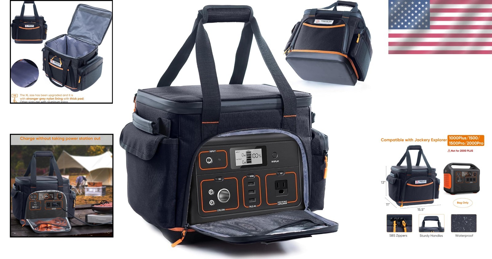 Durable Travel Storage Bag for Jackery Explorer 1500 Power Station & Accessories