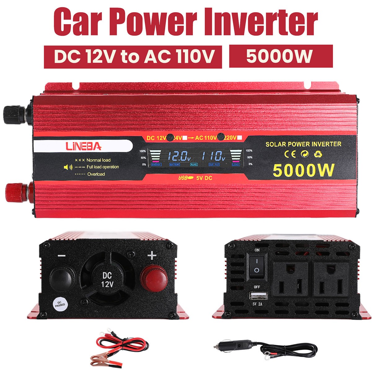 5000W Solar Kit | Includes Power Inverter 12V, 400W Solar Panels, 30A Controller