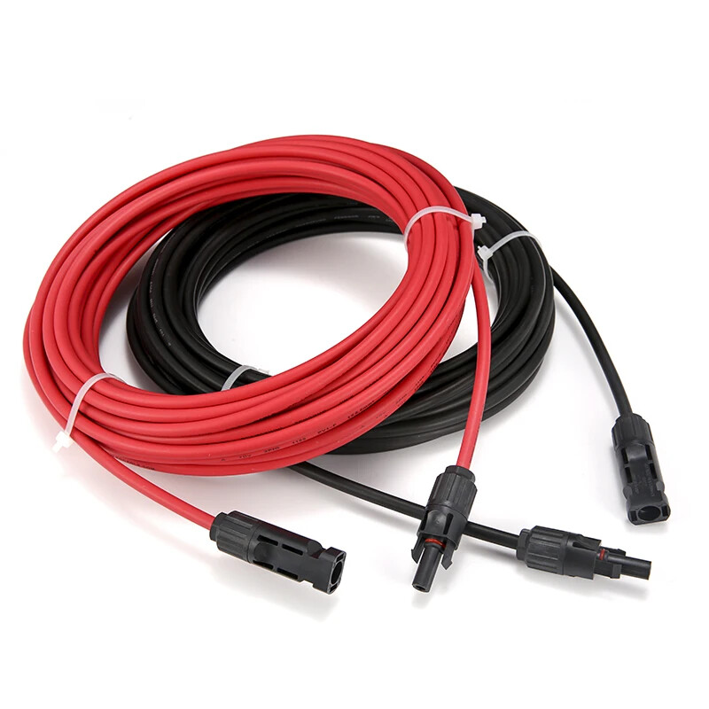 PV Cable 2.5/4/6mm² 10-14AWG Extension Cord Male Female Copper Wire US Plug