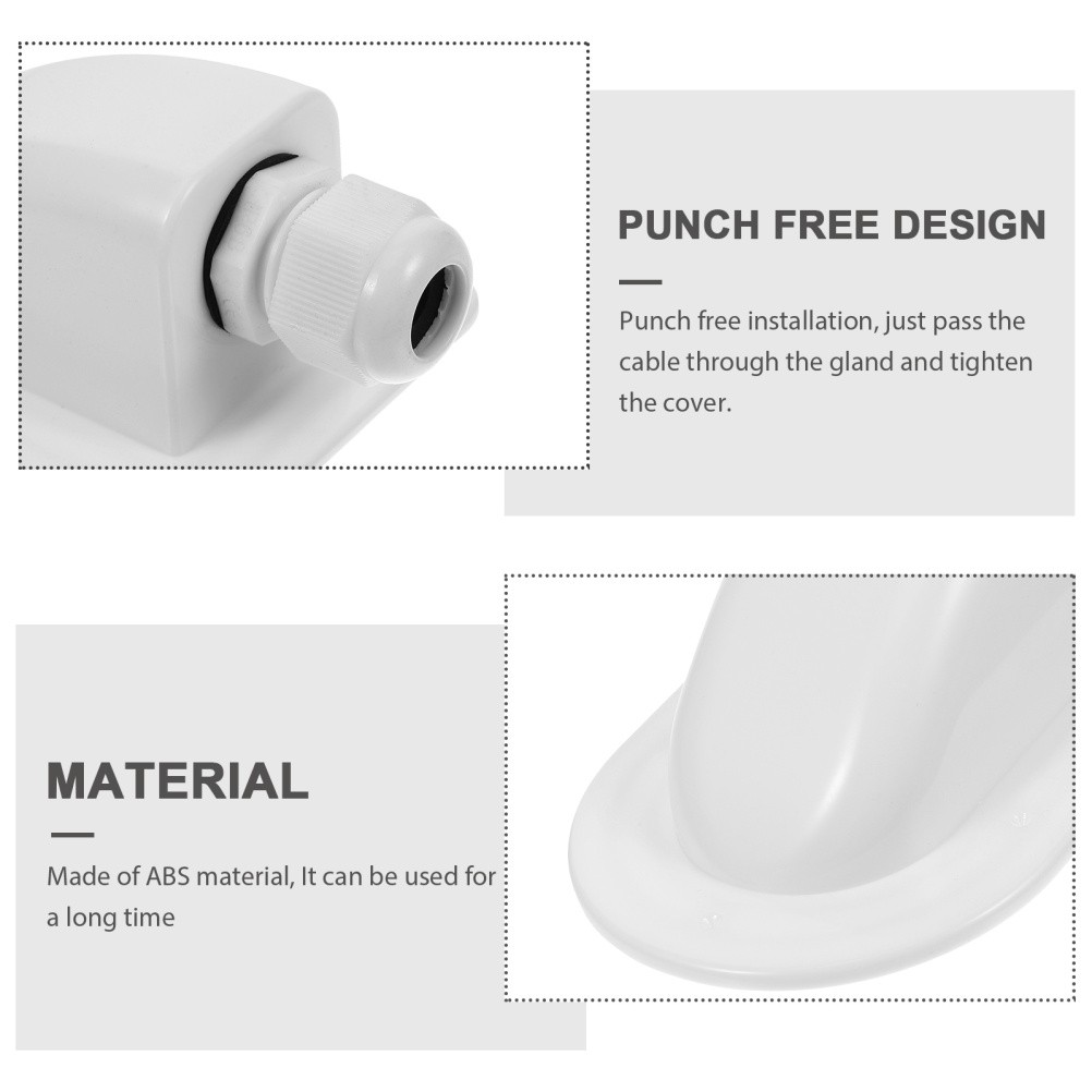 Single Hole Solar Cable Entry Box Waterproof ABS Wire Entry Box for RV Panels