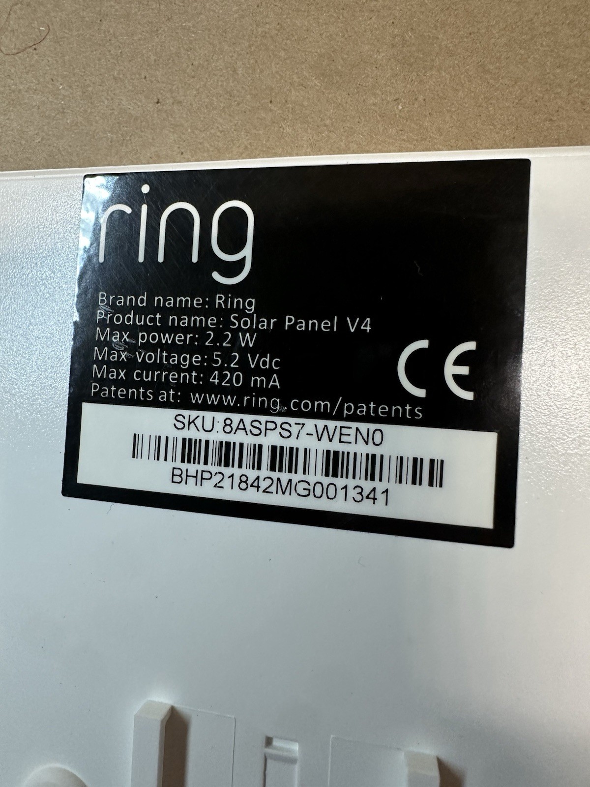 3X Ring Solar Panel for Ring Spotlight Cam Battery/Stick Up Cam Battery – White
