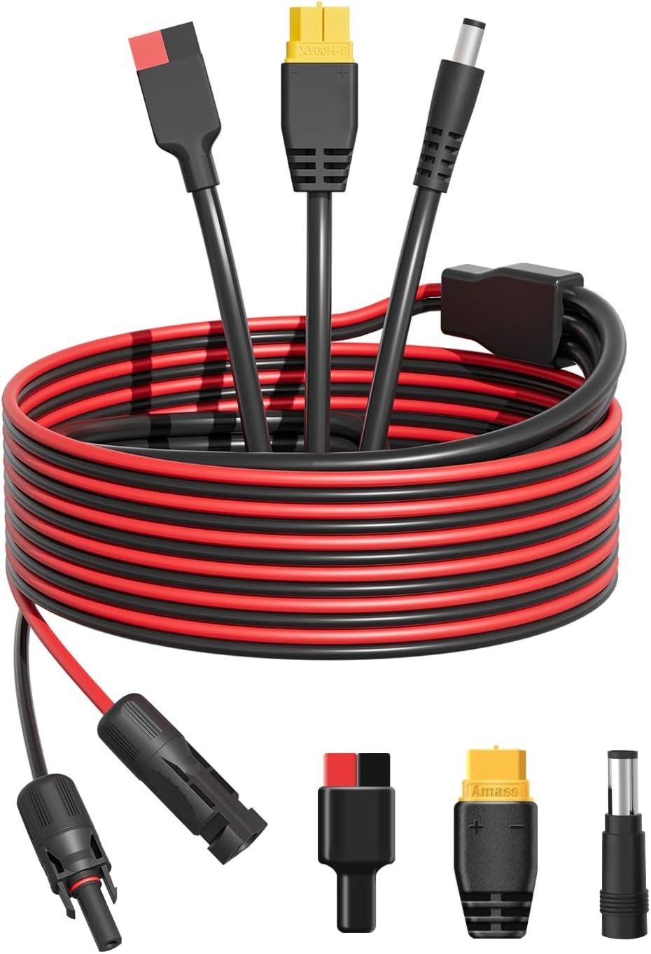 3-in-1 8.5Ft Charging Cable (XT60, DC5521, Anderson) For Solar Generators