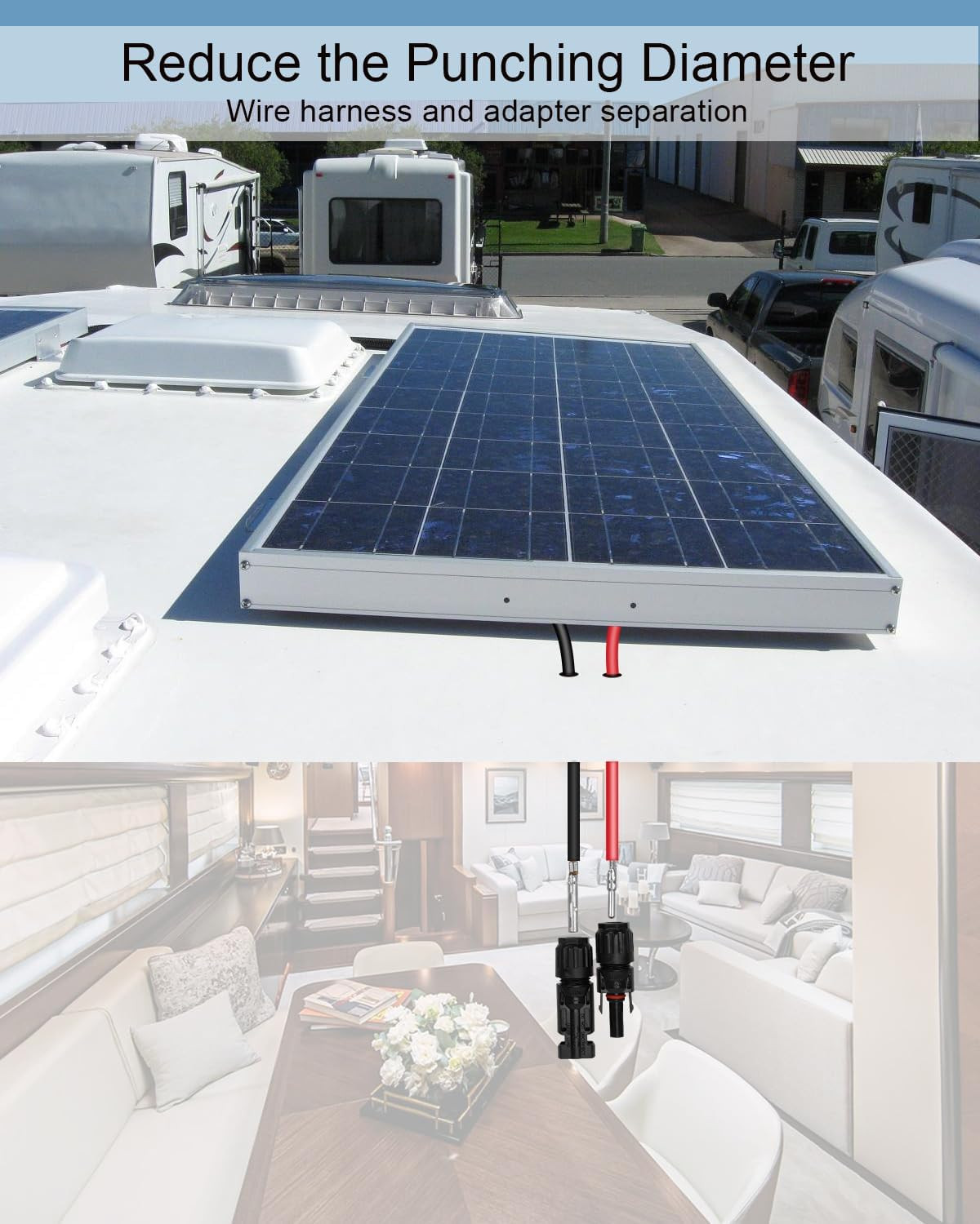 Solar Cable Entry Gland Fit for RV Boat Camper Van Building Garage Shack | 10FT