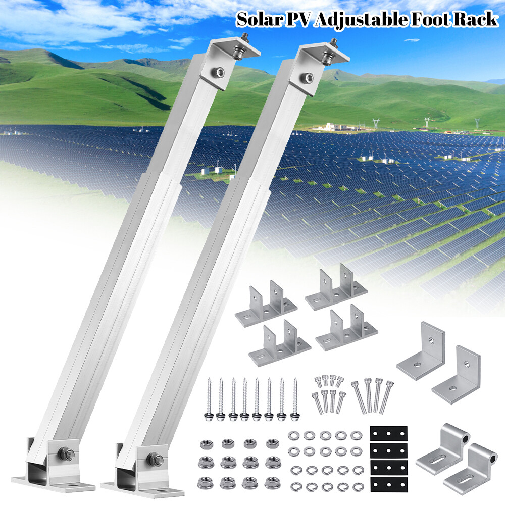 Adjustable Solar Panel Tilt Mount Brackets Wall Roof Boat Mounting Kit System