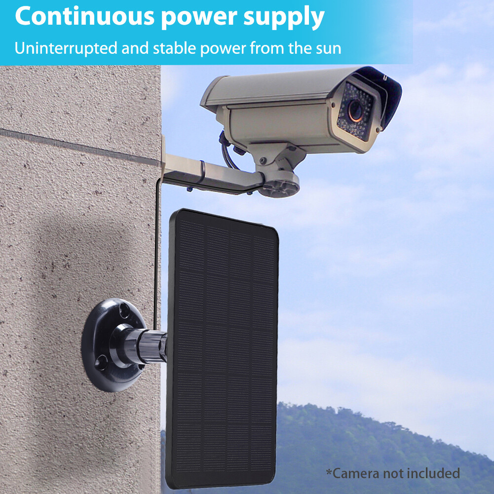 4W 5V Solar Cell Panel Charger USB for EUFY Security Camera Home Light Doorbell