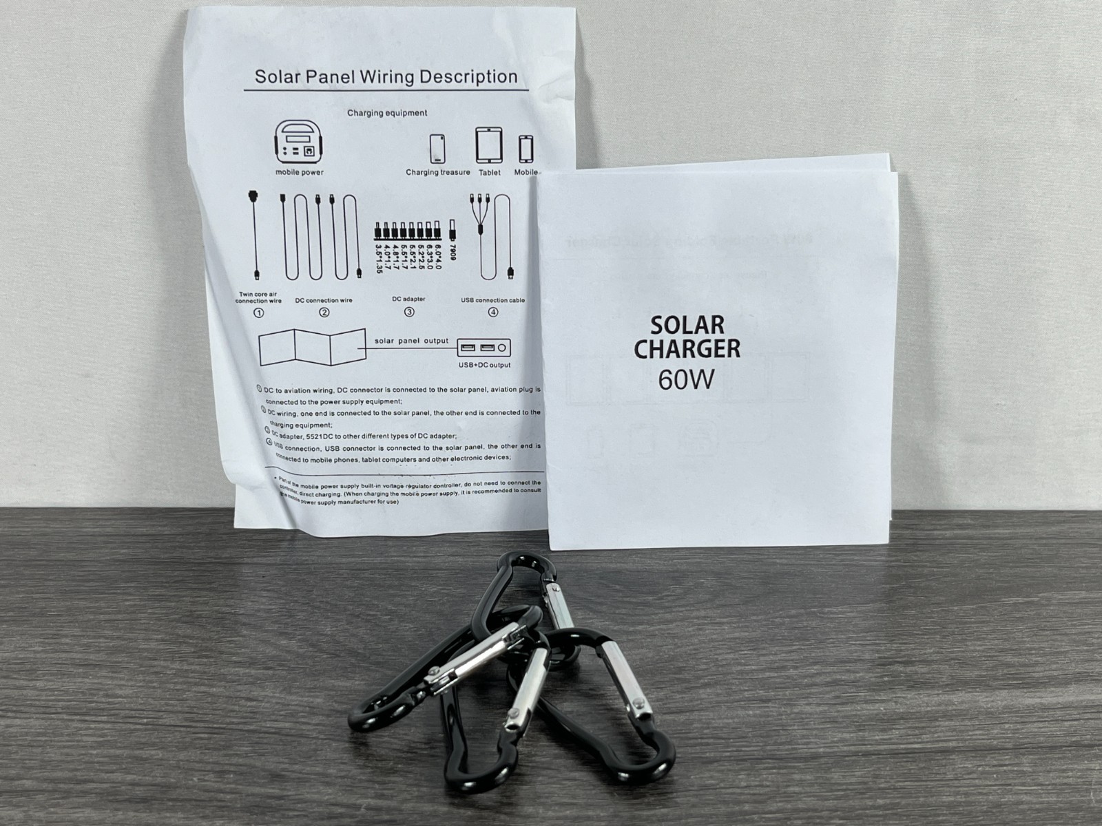 Keshoyal Black 60 Watt High Efficiency Portable Solar Panel For Camping