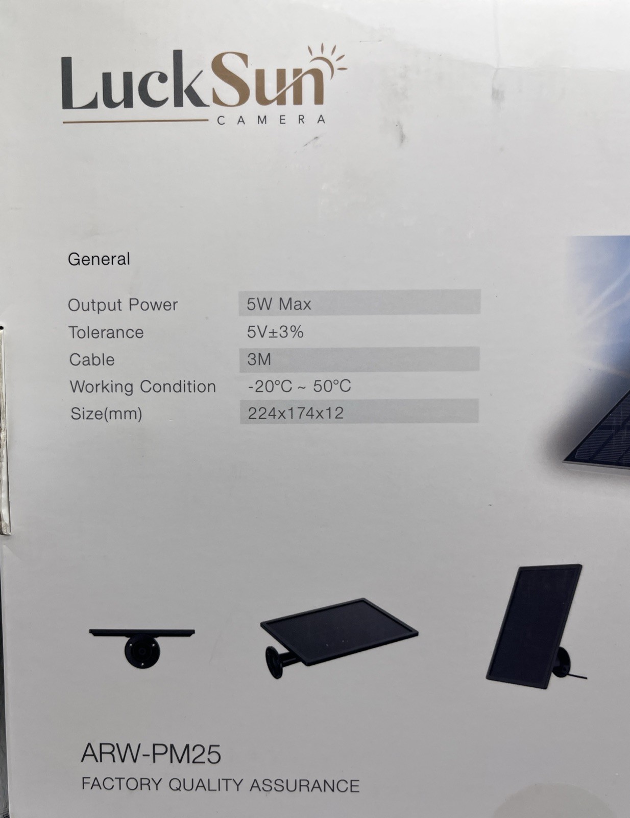Luck Sun Camera Color Board IP 65 Color Energy. SEALED FREE SHIPPING