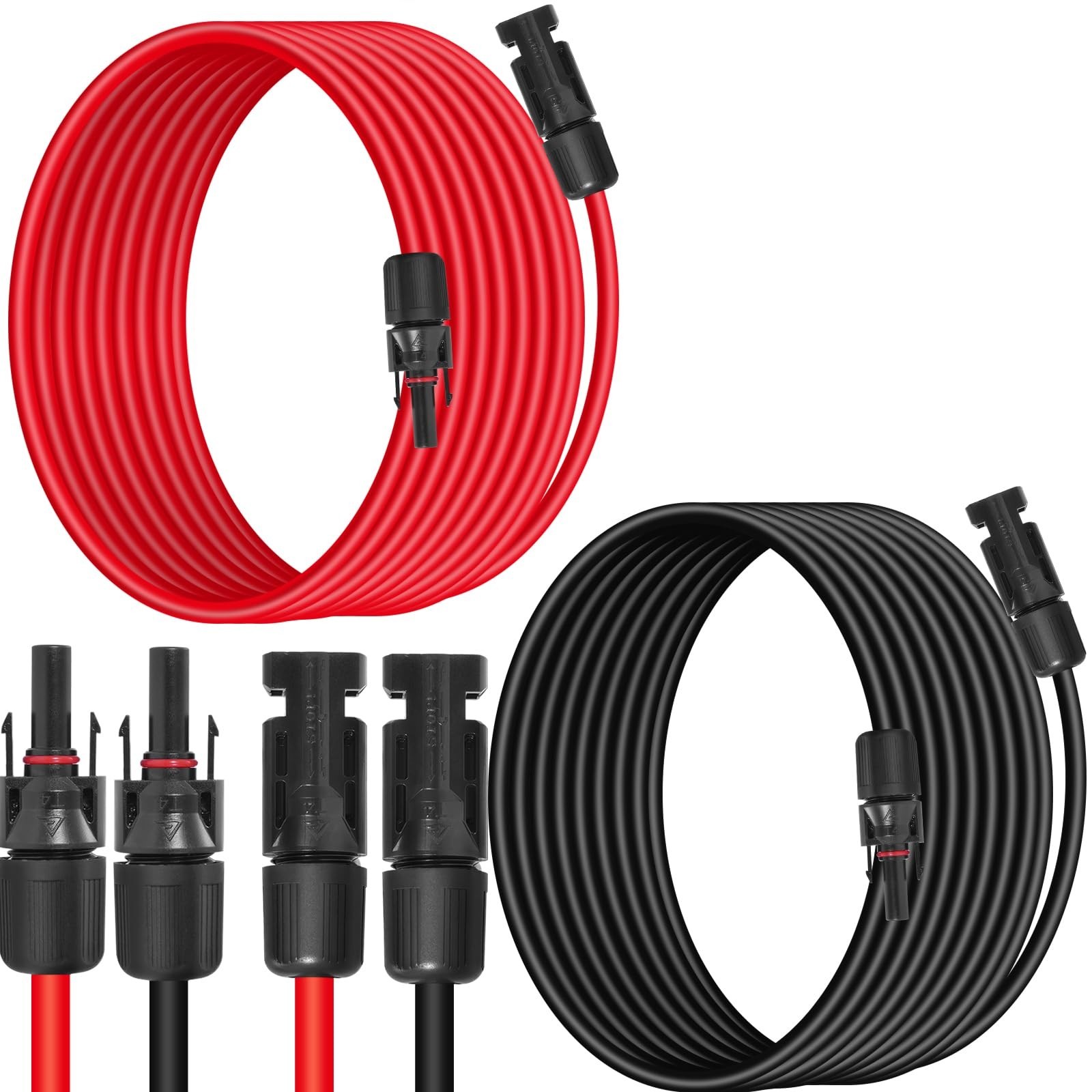30FT 10AWG Solar Panel Extension Cable – Heavy Duty, Weather Resistant, Standard