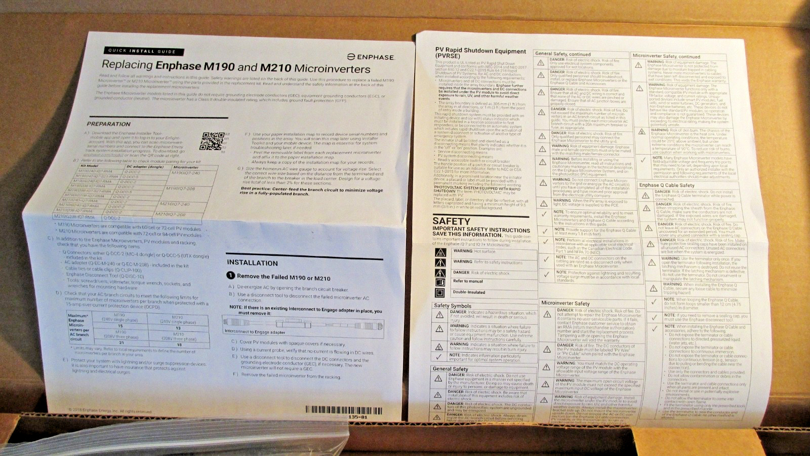 Enphase MICROINVERTER – M210240-IQ7-S22 to M210IQ7 – 240V RMA Kit