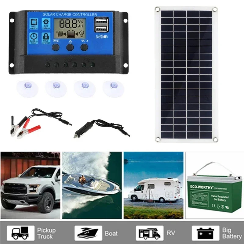 1000W Solar Panel 12V Solar Cell with 60A 100A Controller Solar Charge for Phone