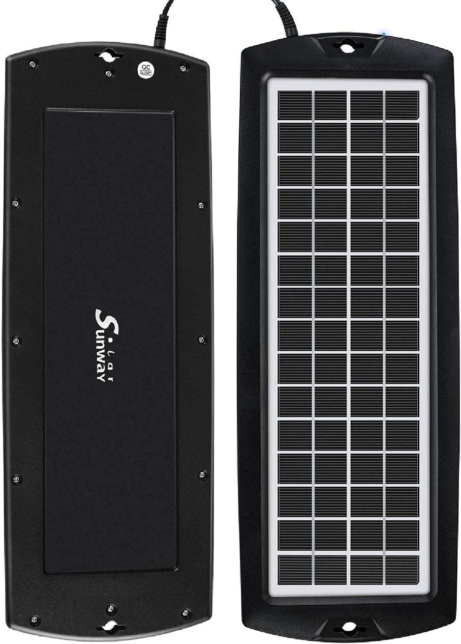 Car Battery Trickle Charger & Maintainer 5W Solar Panel Power 12V Charger Kit Po