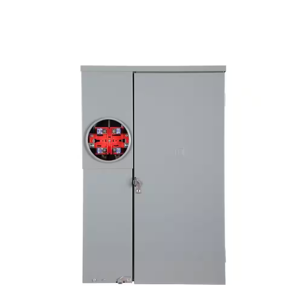 Homeline 200 Amp 30-Space 42-Circuit Outdoor Ring-Type Surface Mount Solar-Ready
