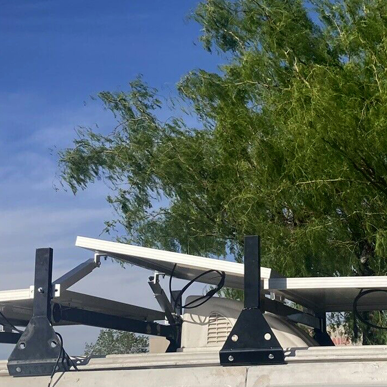 2Pcs Adjustable Solar Panel Tilt Mount Brackets Support For RV, Roof, Boat, Shed