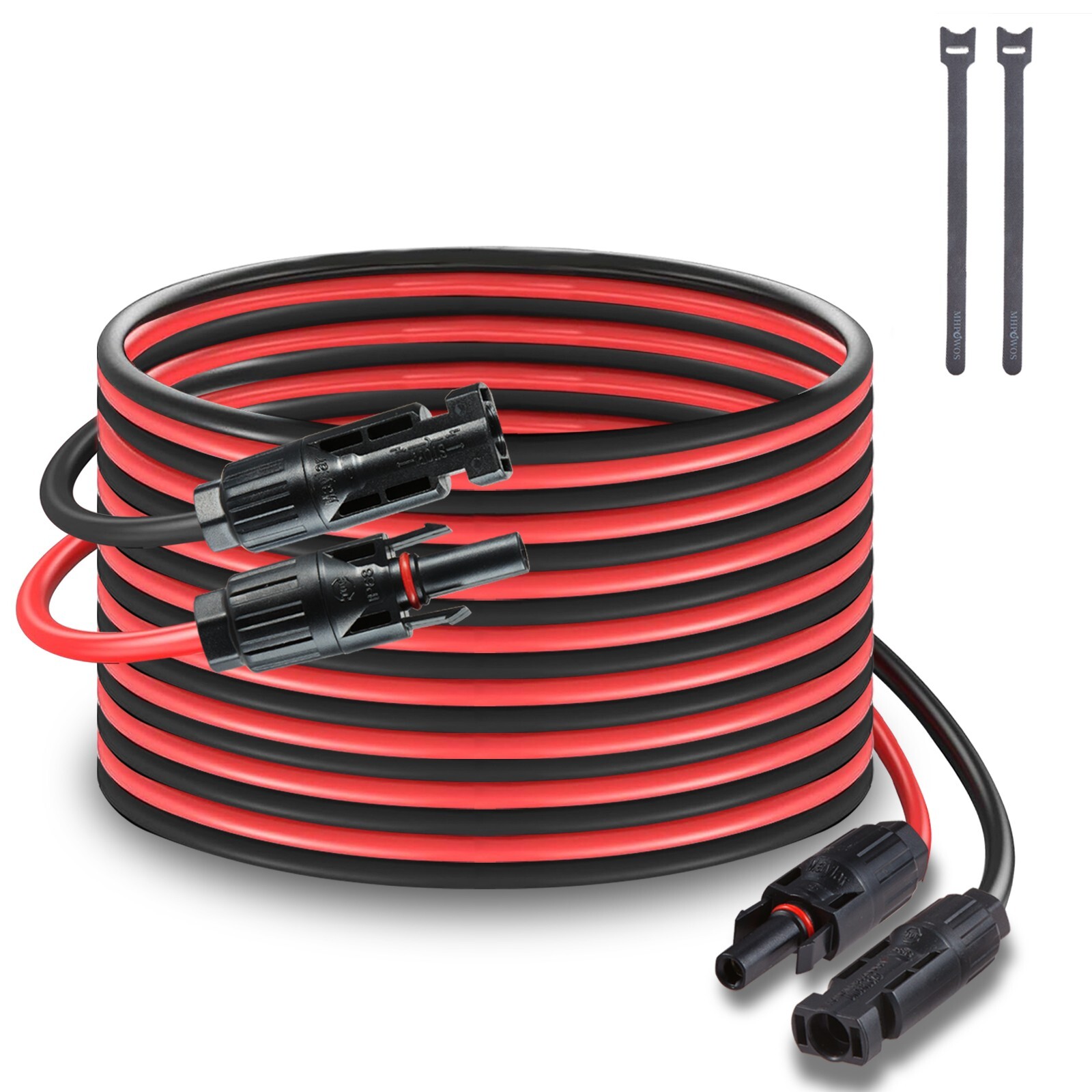 MHPOWOS 12 AWG Solar Panel Extension Cable PV Wire Solar Connectors Pair 4mm²