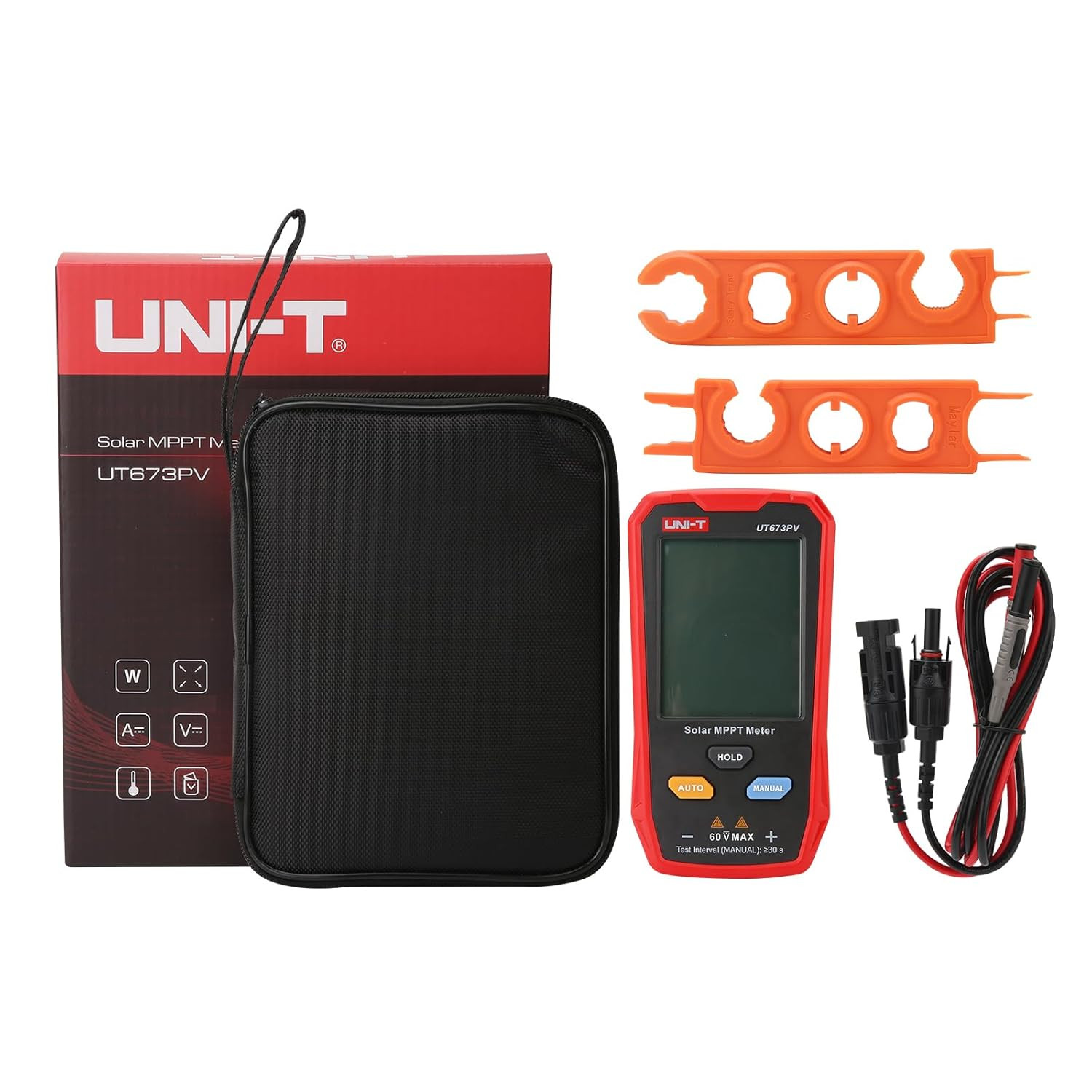 UT673PV Solar MPPT Meter 800W Multimeter, 35A/60V Auto Measurement Display