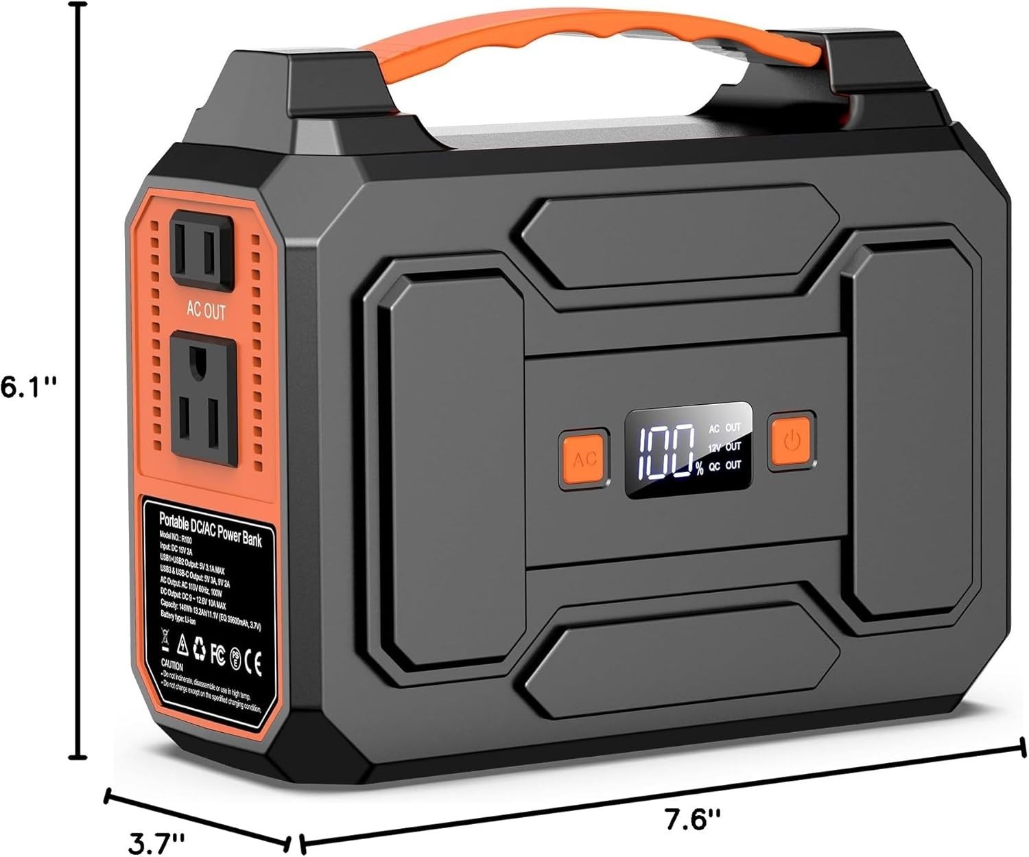 Apowking R100 Portable Power Station 146Wh 39600mAh