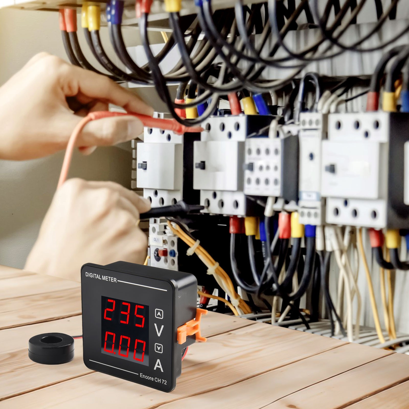 Reliable Dual Display Digital Meter for AC Voltage and Current Measurements
