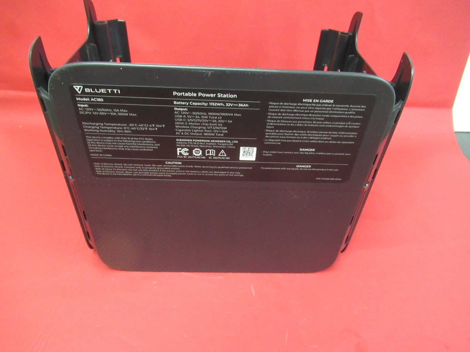 BLUETTI AC180 1800W 1152Wh Solar Portable Power Station Body Case !