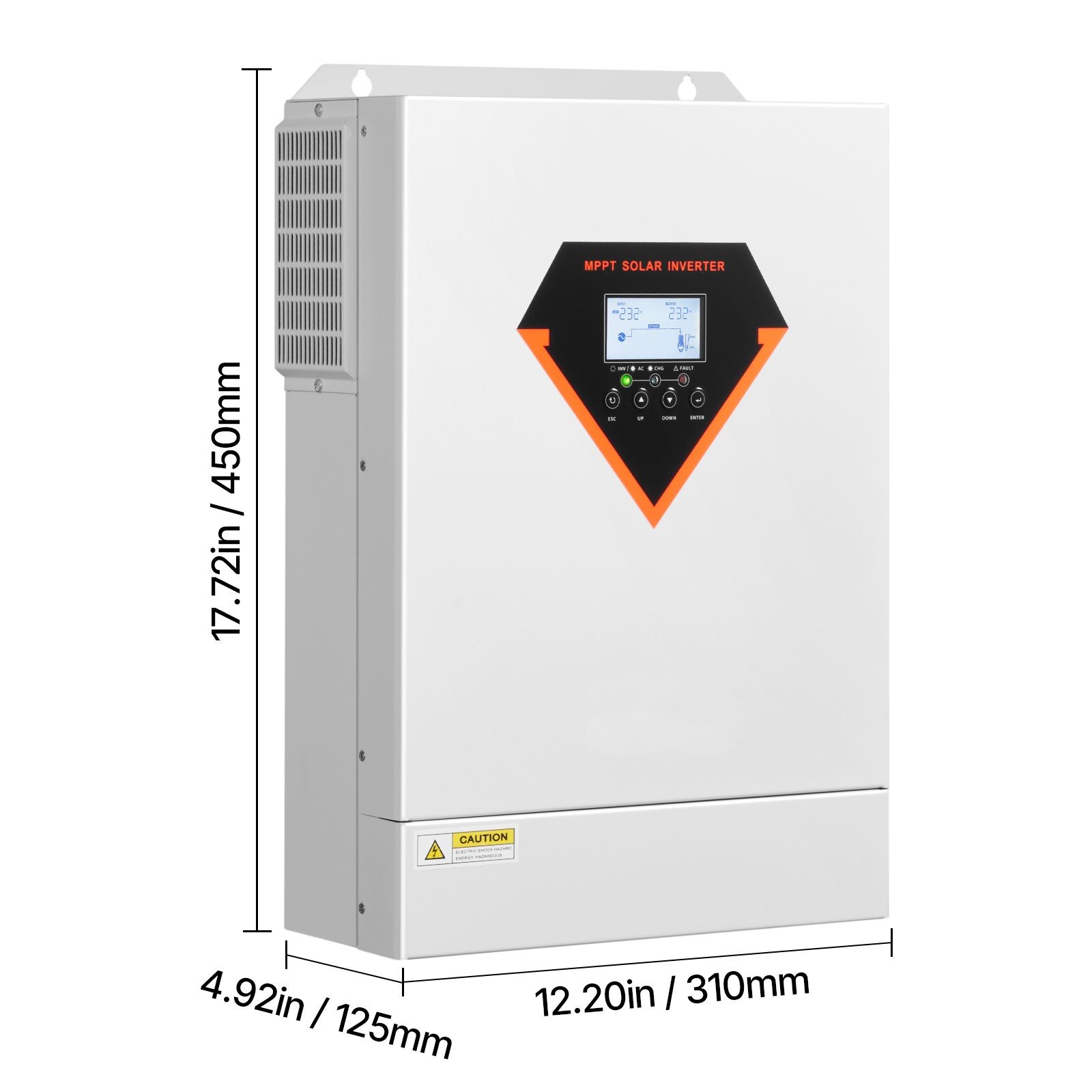 6000W Hybrid Solar Inverter, 48V to 220V AC, Pure Sine Wave with MPPT