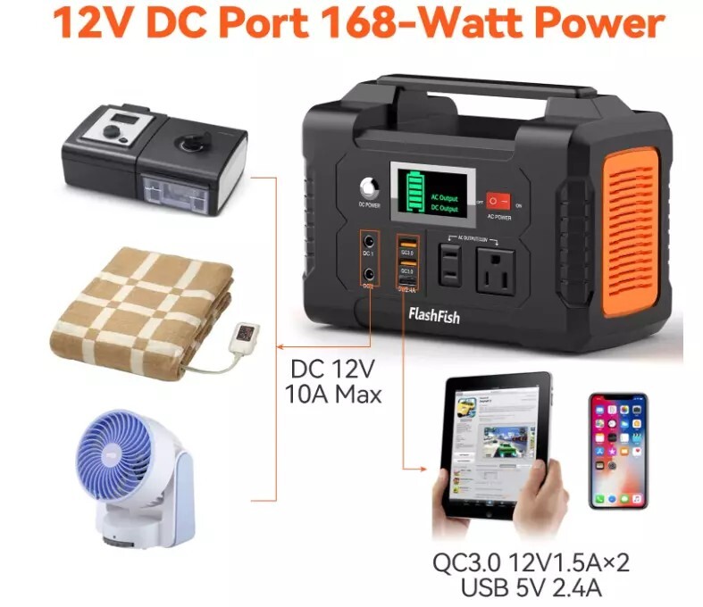 Estacion De Energia 200W Portatil Generador Solar 40800mAh Para Acampar Exterior