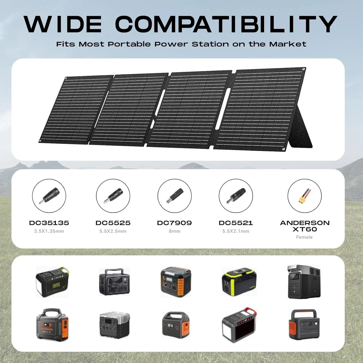 100W Portable Waterproof Solar Panel – High Efficiency Charger for Adventures