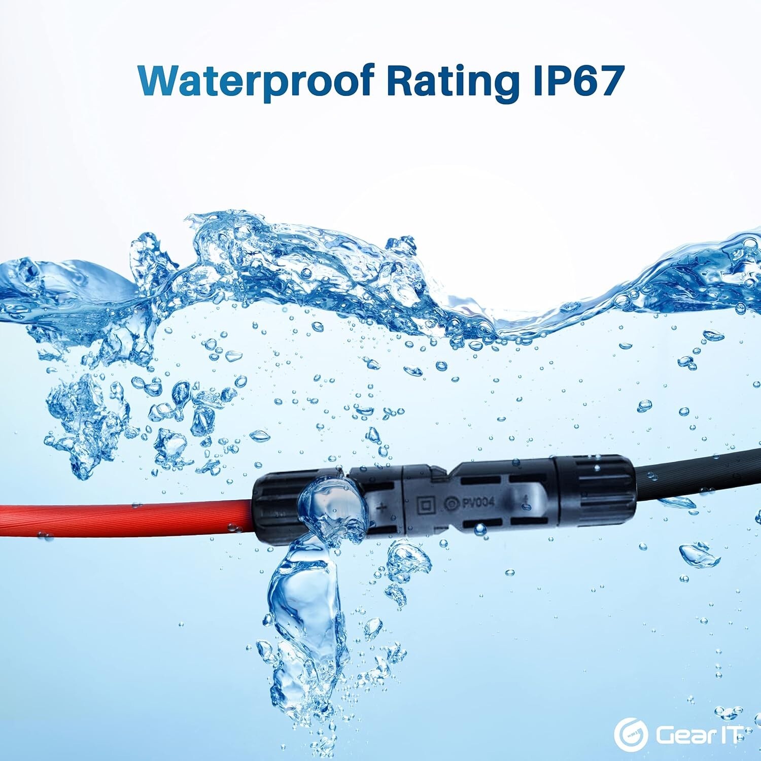 10AWG 25FT Solar Extension Cable with Waterproof Connectors for Secure Setup