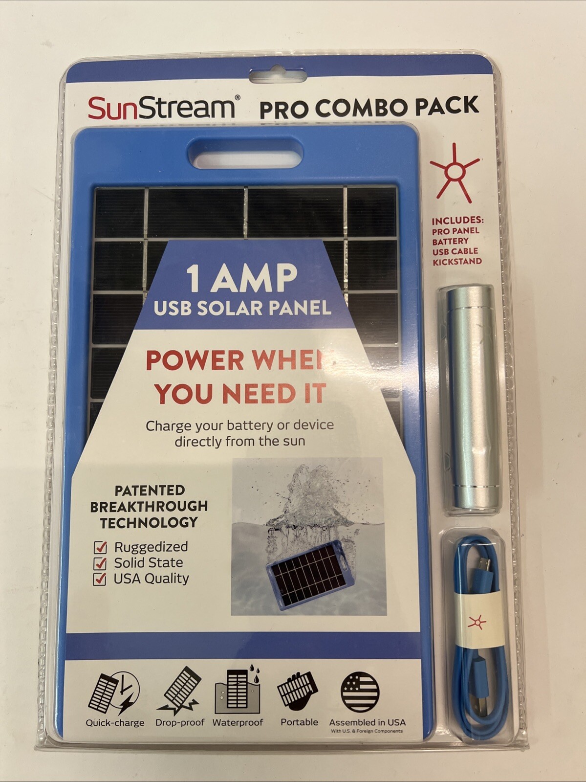Brand New Sun Stream Pro Combo Pack 1 Amp Solar Panel