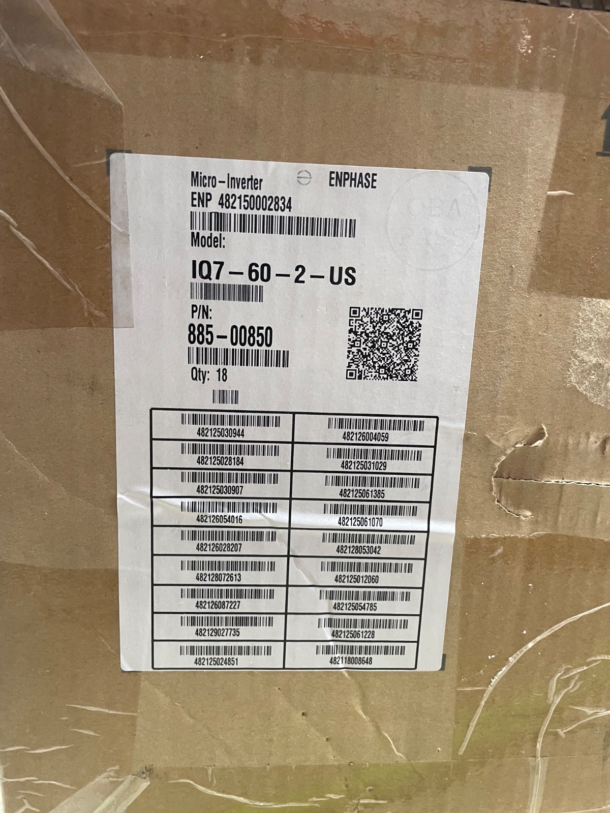 Enphase IQ7-60-2-US Microinverters QTY:20