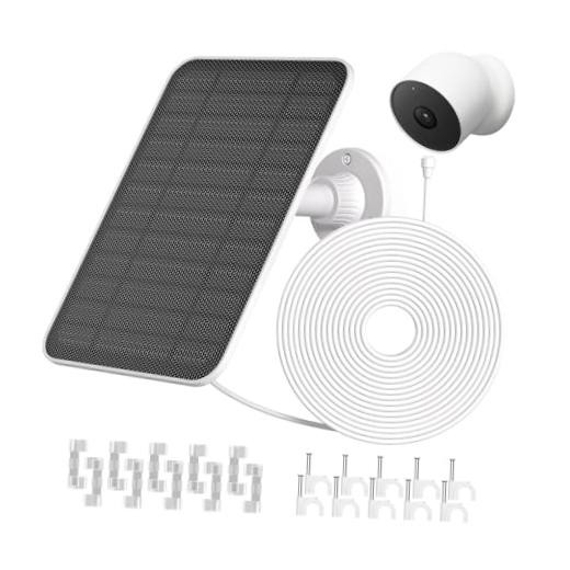 Solar Panel for Google Nest Cam (Battery) – Built-in 2000mAh Battery for