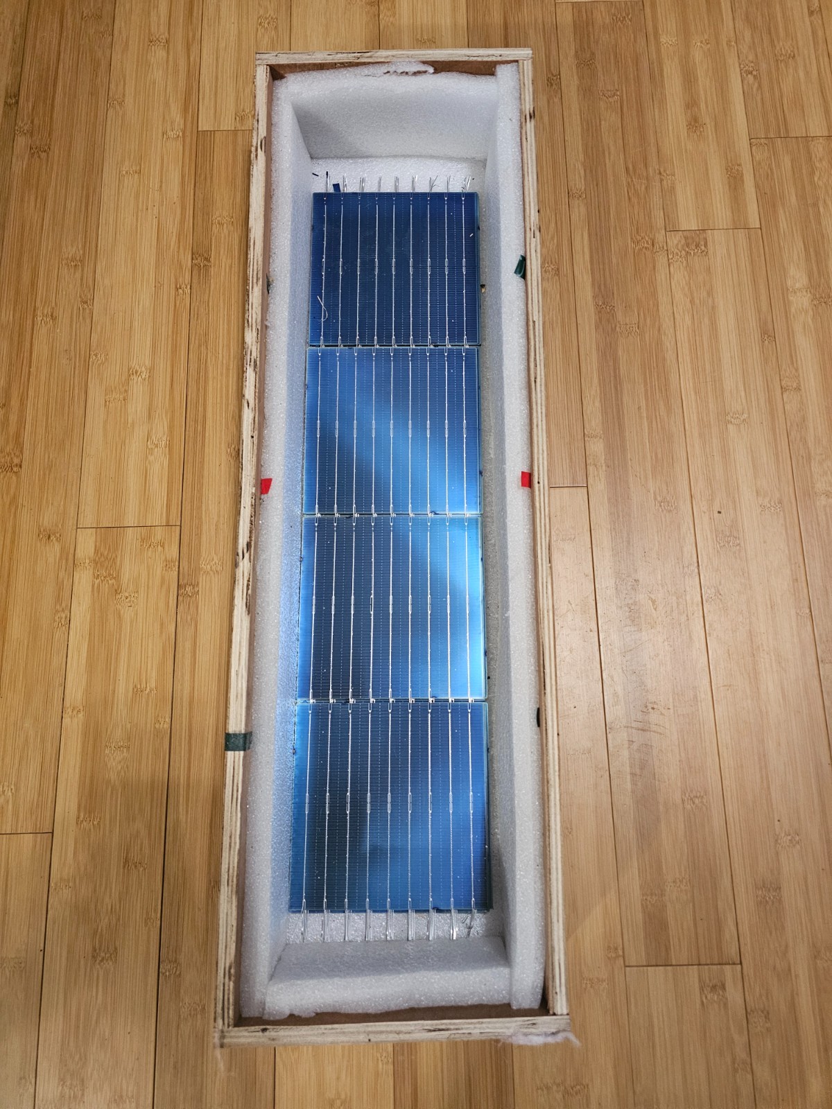 DIY Solar Panel, String of 4 PV cells (1 box, 320 PV cells) 9bb, 22.2%-23.5% eff