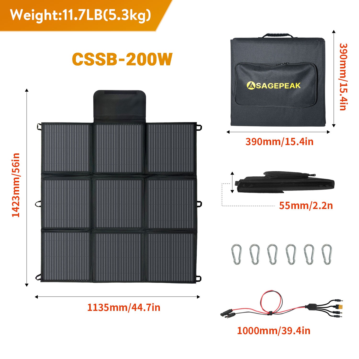500W 200W 300W 400W Foldable Portable Solar Panel for Power Station Outdoor Camp