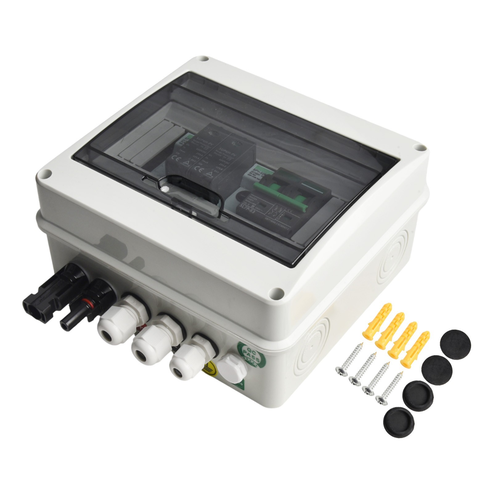 PV Combiner Box DC Fuse IP65 MCB Protection Replacement 200*150*95mm 550V