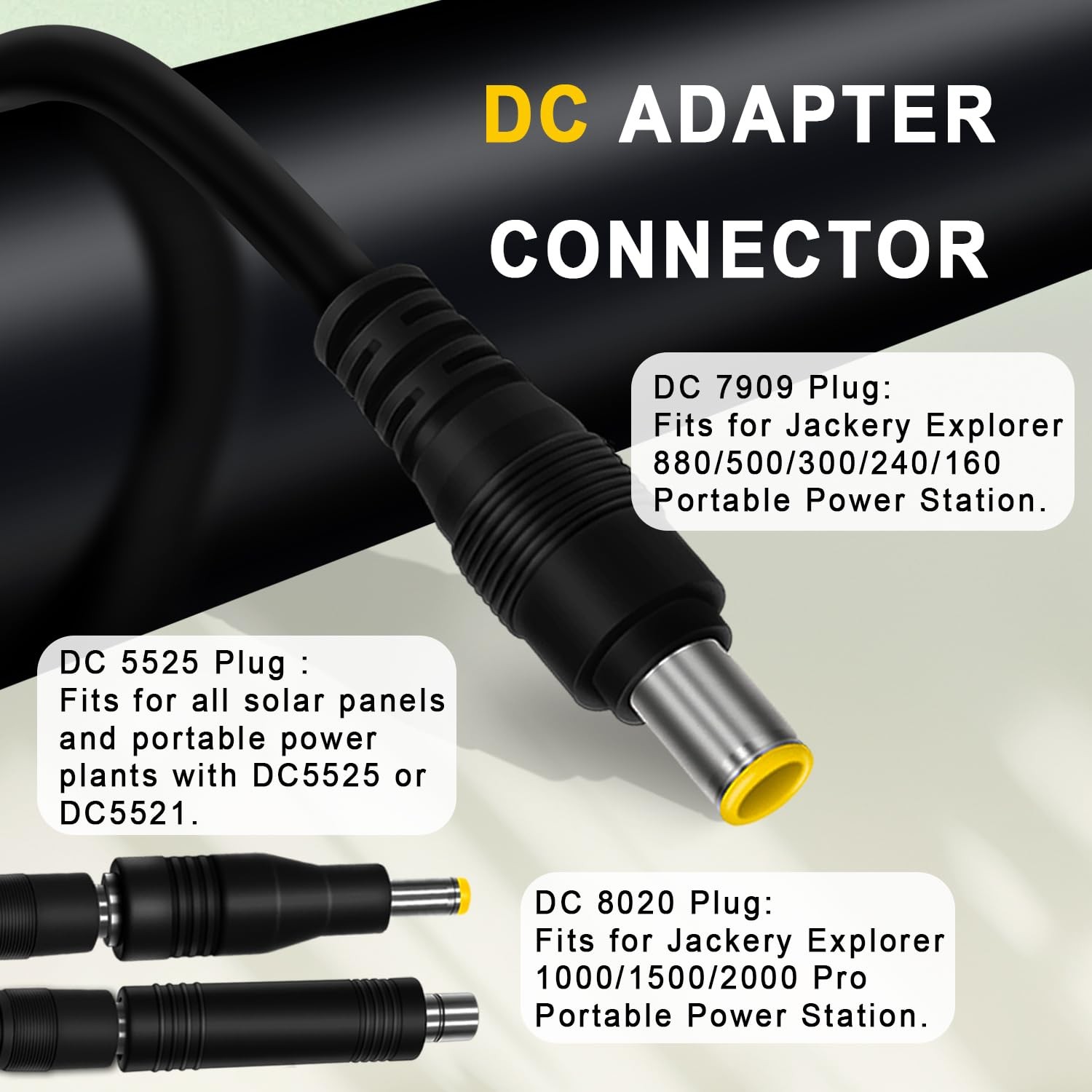 20FT/6M Solar Panel Adapter Cable for Jackery 1000 v2, Solar Connector to DC7…