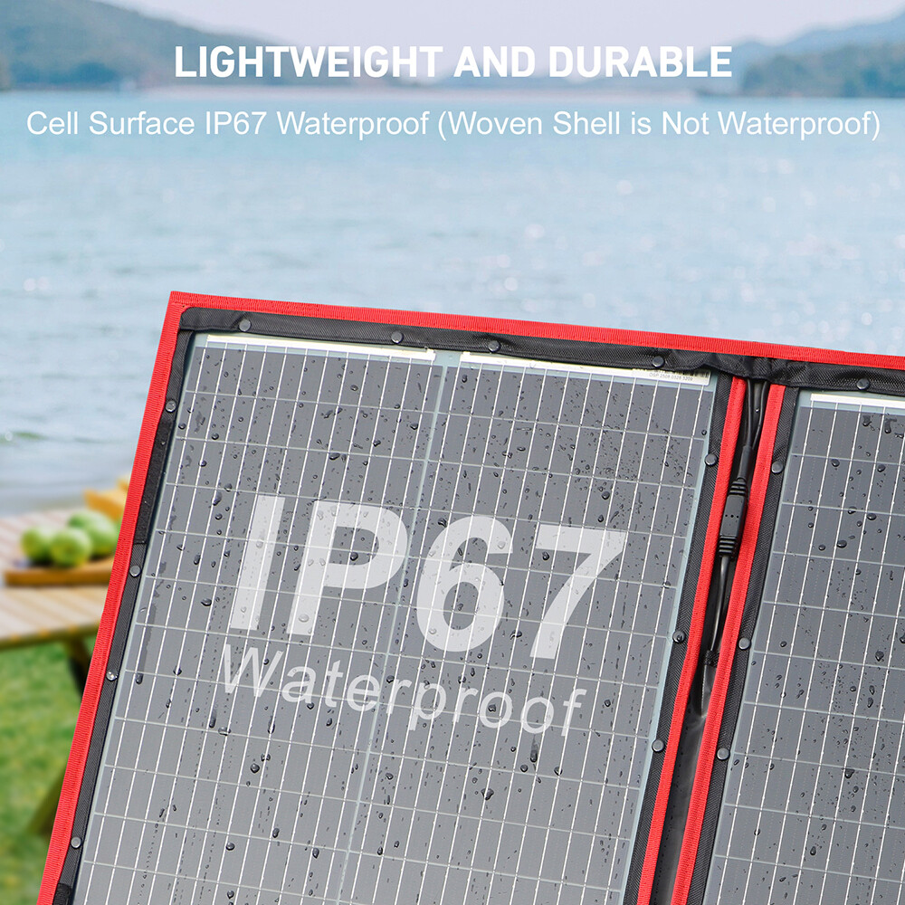 Dokio 160W Portable Foldable Solar Panel Kit For Solar Generator/Car Battery