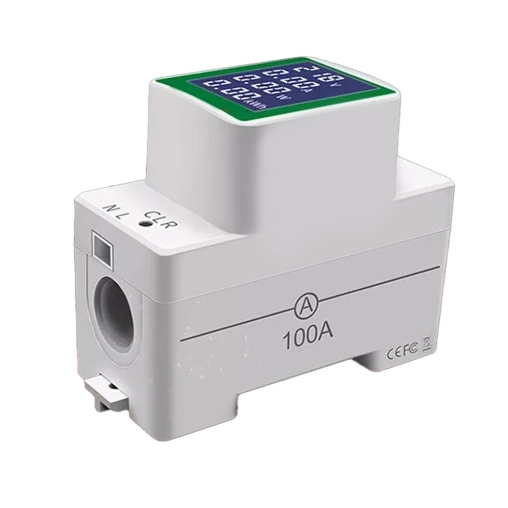 High Contrast Digital Voltmeter AC 50V300V for Easy Reading on Din Rail
