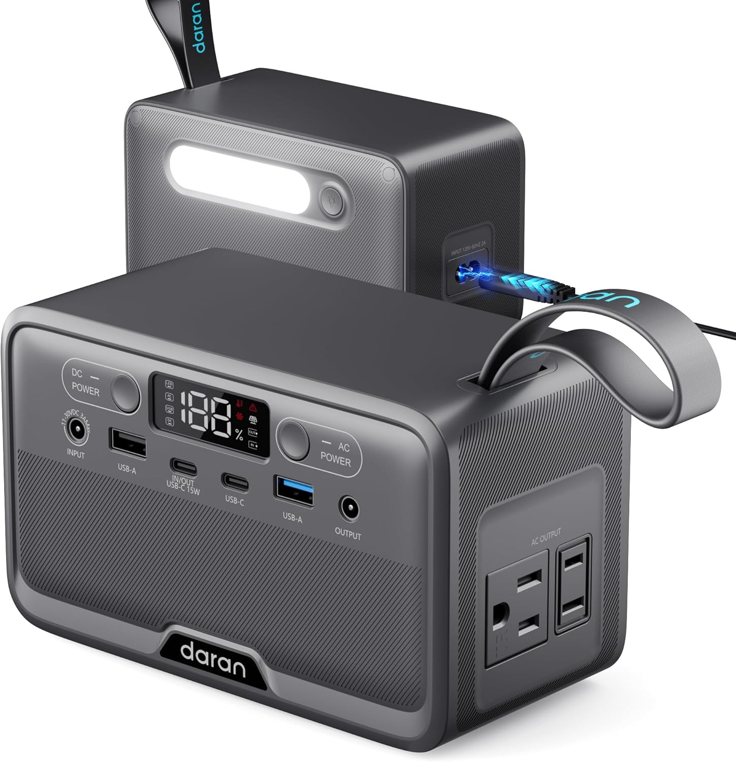 DaranEner R100(2025 New) Portable Power Station 89.6Wh 100W(200W Peak) Power Ban