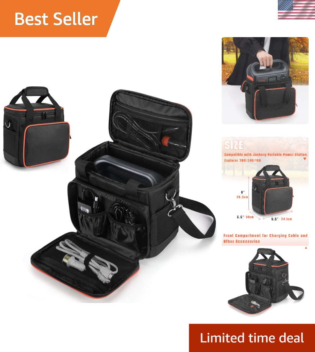 Waterproof Travel Bag for Jackery Explorer 160/240/300 – Lightweight & Durable